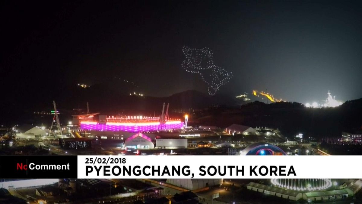 Espectaculares fuegos artificiales despiden los Juegos Olímpicos de Pyeongchang 