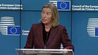 Federica Mogherini nach dem Treffen der EU-Außenminister