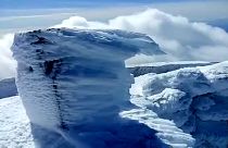Rare snow in the Azores turns Pico mountain white