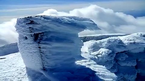 Rare snow in the Azores turns Pico mountain white
