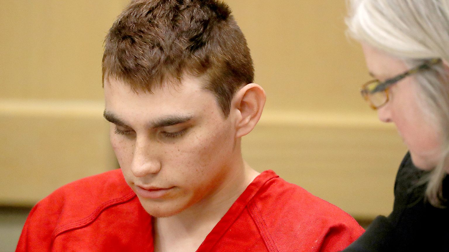 Nikolas Cruz, facing 17 charges of premeditated murder, in court - 19/2/218
