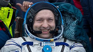 Alexander Misurkin of Russia returning to Earth, Feb. 28