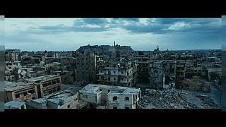 مشهد من الدمار الذي طال مدينة حلب في سوريا