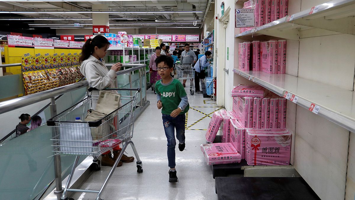 Panic buying 'toilet paper frenzy' in Taiwan