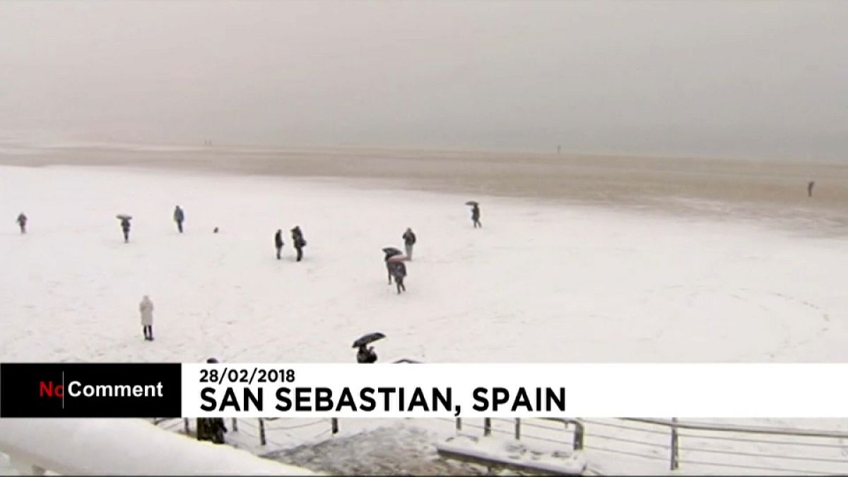 San Sebastián se tiñe de blanco 