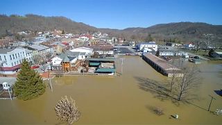 USA: Flooding damages 200-year-old town in Indiana