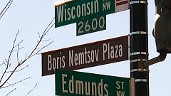 Nyemcov tér a washingtoni orosz követség előtt