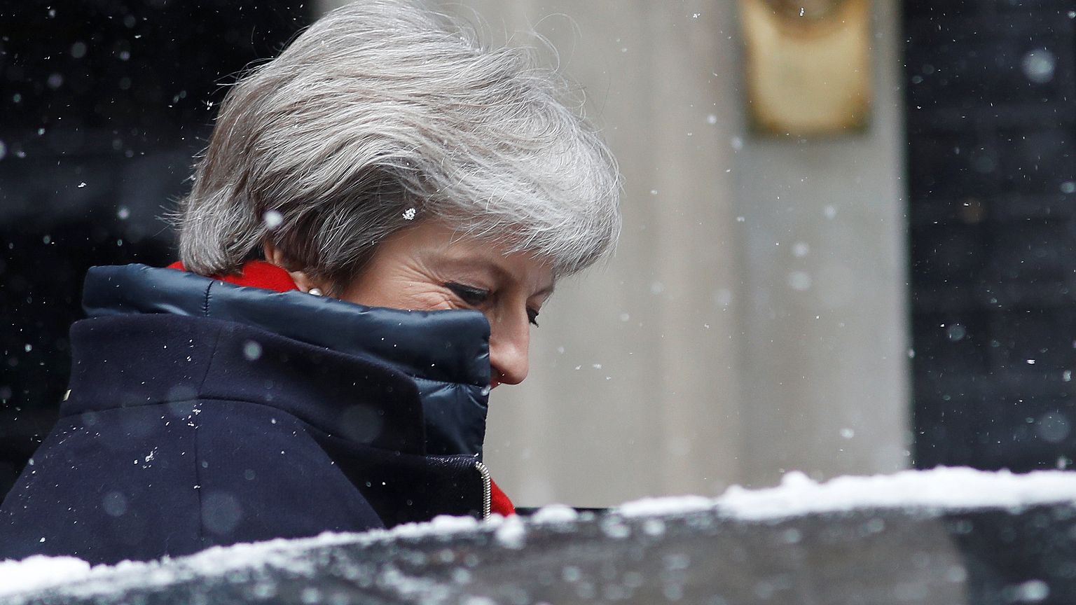 Premierministerin May vor 10 Downing Street am Mittwoch