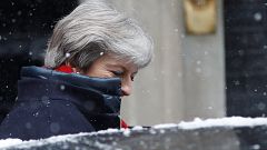Premierministerin May vor 10 Downing Street am Mittwoch