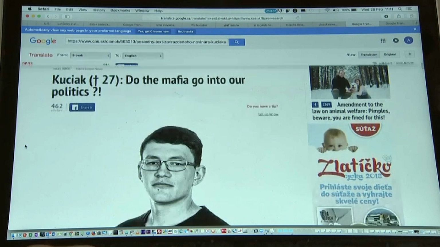 Slovakya: Gazeteci cinayeti istifa getirdi 