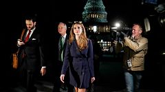 Hope Hicks leaves a House Intelligence Committee meeting, Feb. 27, 2018