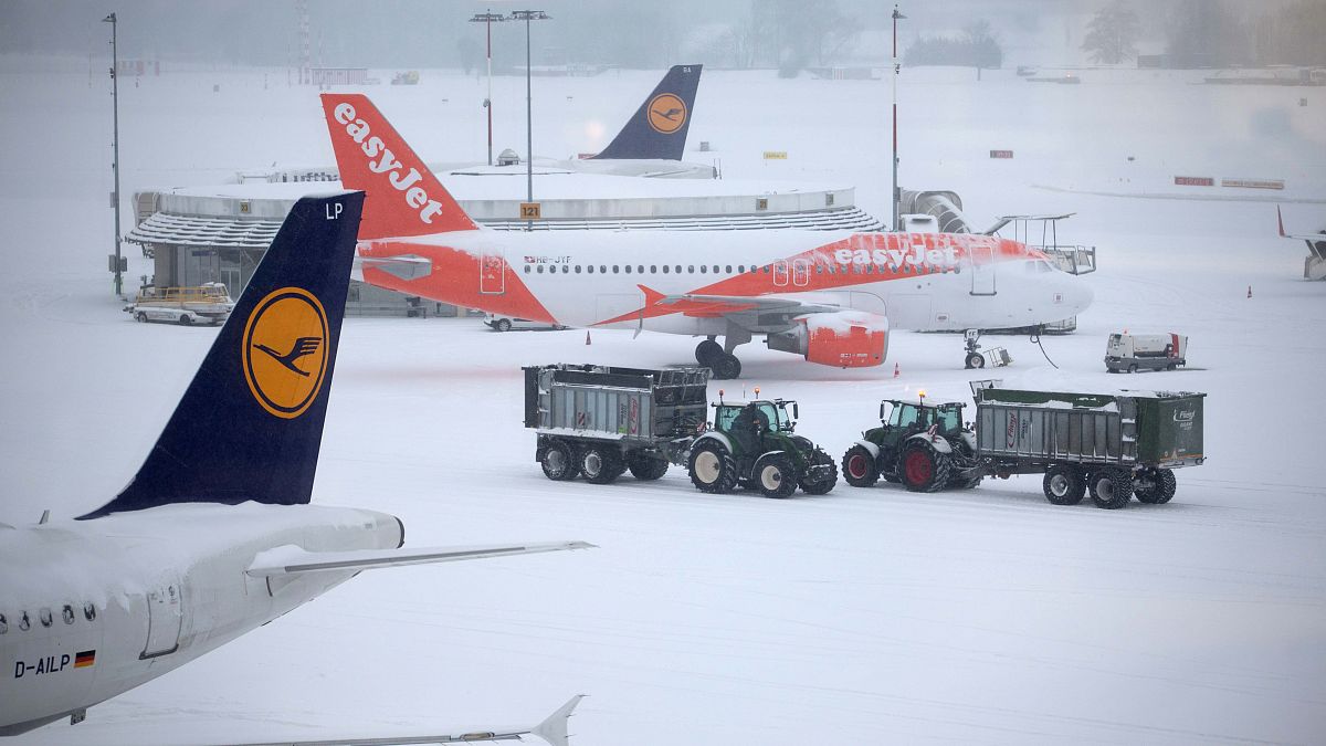 A rendkívüli hideg miatt több európai repteret lezártak