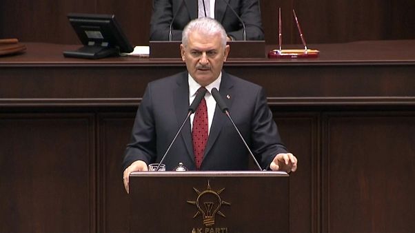 Turkish prime minister Binali Yildrim addresses parliament Turkish prime minister Binali Yildrim addresses parliament