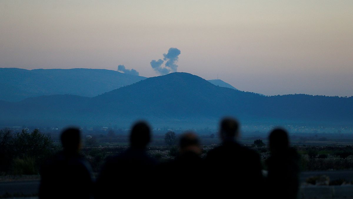 Smoke rises from the Syria's Kurdish-held Afrin region