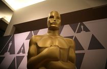 Oscar statue is seen in a souvenir shop at the Dolby Theatre