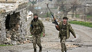 نیروهای ارتش آزاد سوریه تحت حمایت ترکیه در شهر عفرین  