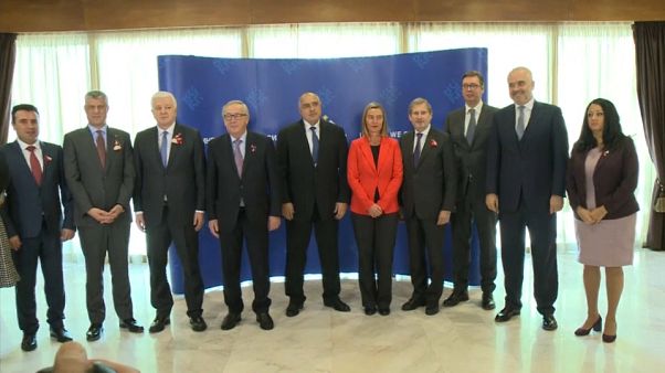 Family photo of Balkans leaders and European Commission President Family photo of Balkans leaders and European Commission President