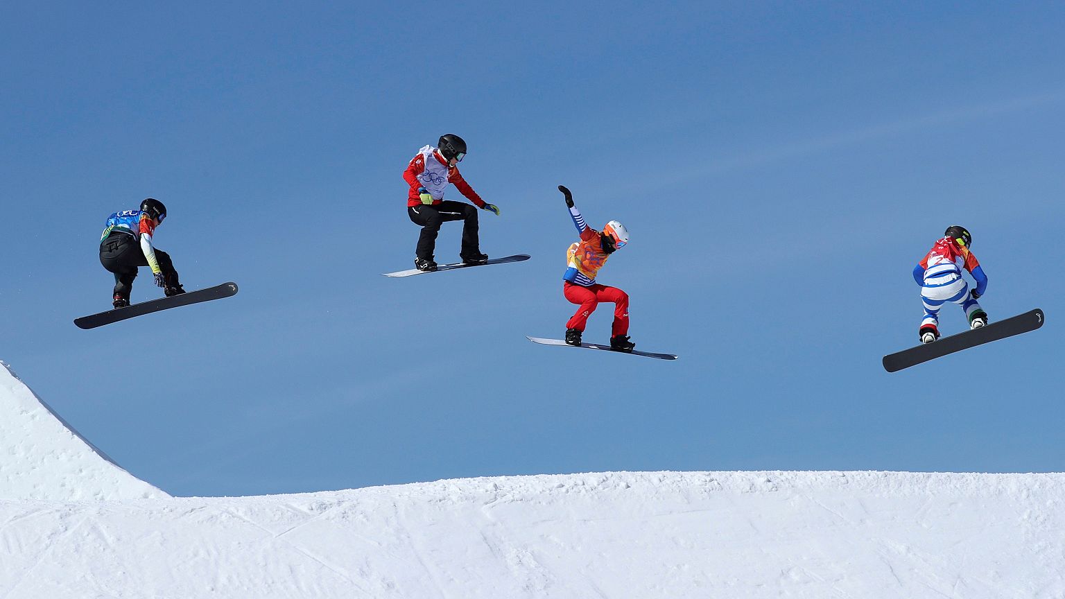 Snowboarder in Action