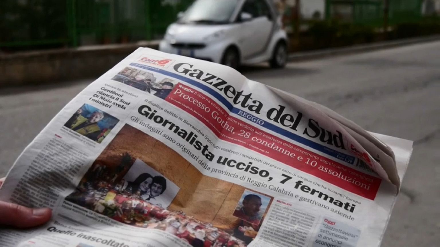 Mordfall Kuciak auf den süditalienischen Titelseiten