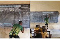 غانا: برامج كومبيوتر على لوح المدرسة الخشبي