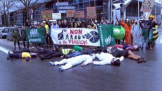 Manifestação contra aquisição da Monsanto pelo grupo Bayer