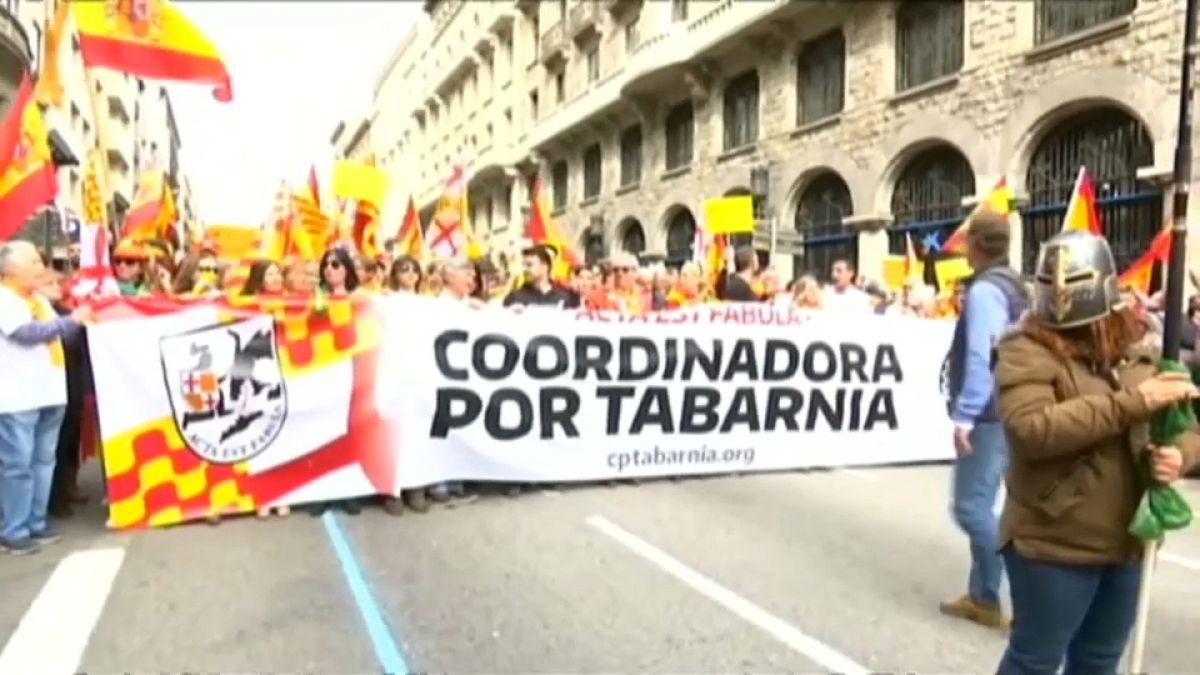 Il movimento Tabarnia in piazza contro i Secessionisti
