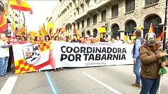Il movimento Tabarnia in piazza contro i Secessionisti