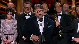 Guillermo del Toro gladly accepts his best director award