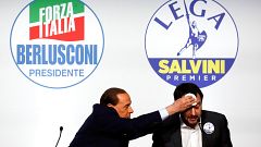 Berlusconi et Salvini législatives Italie.