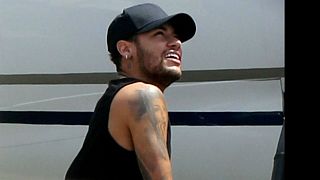 Neymar at Pampulha airport in Belo Horizonte, Brazil, March 4, 2018