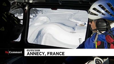 Rescate tras una avalancha en Francia