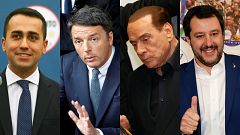 Maio, Renzi, Berlusconi and Salvini
