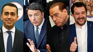 Maio, Renzi, Berlusconi and Salvini