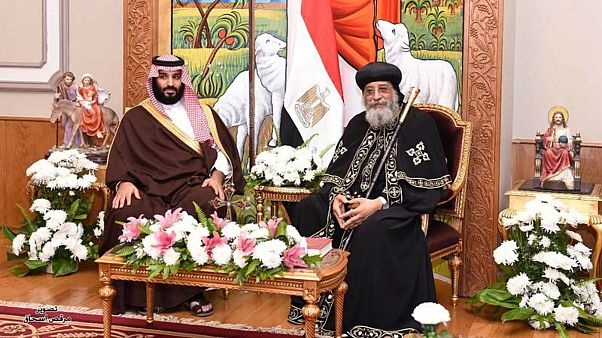 لقاء فريد يجمع ولي العهد السعودي مع بابا الأقباط الأرثوذكس لقاء فريد يجمع ولي العهد السعودي مع بابا الأقباط الأرثوذكس