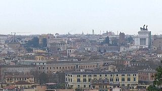 Vista panoramica su Roma. 