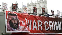 ماي تجري محادثات مع بن سلمان في مقر إقامتها الريفي واحتجاجات في لندن ضد زيارته