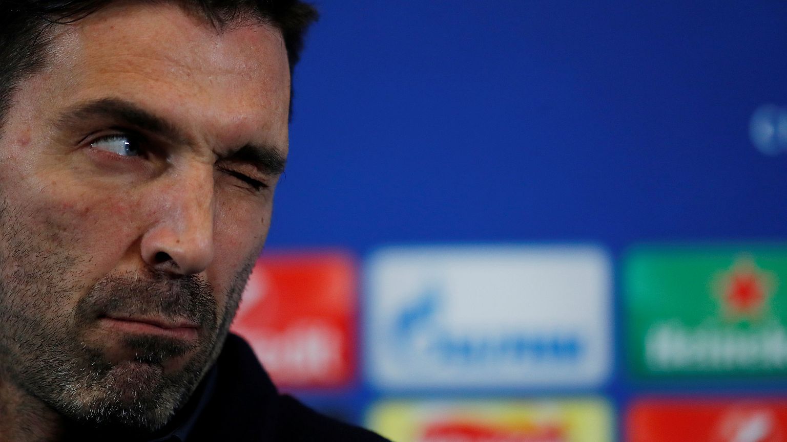 El guardamete Gianluigi Buffon durante la conferencia de prensa