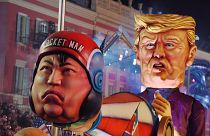Kim Jong-Un e Donald Trump "visti" dal 134° carnevale di Nizza (20 febbraio