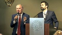 Torrent junto al presidente del Círculo de empresarios