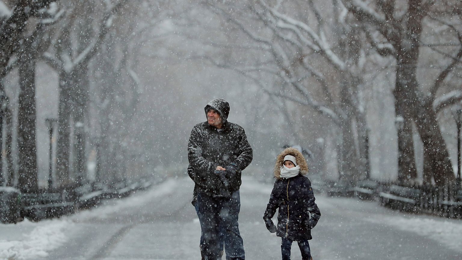 La neige perturbe New York