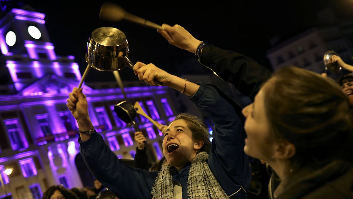 Dia Internacional da Mulher: Protestos em Madrid