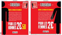 Το σημερινό φύλλο της εφημερίδας Liberation ακριβότερο για τους άνδρες