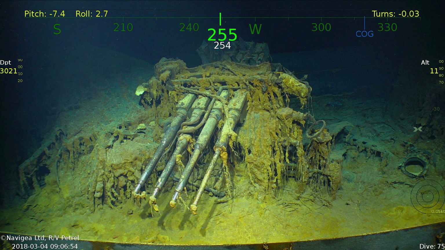 Encontrado porta-aviões datado da 2ª Guerra Mundial