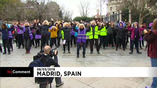 El Día Internacional de la Mujer en Madrid y Moscú El Día Internacional de la Mujer en Madrid y Moscú