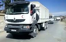 Aid finally arrives in the besieged Syrian enclave of Ghouta