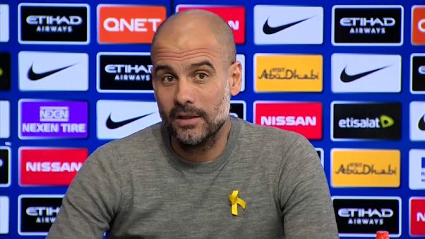 Pep Guardiola durante una rueda de prensa Pep Guardiola durante una rueda de prensa