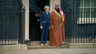 Saudi Crown Prince Mohammed bin Salman meets British Prime Minister
