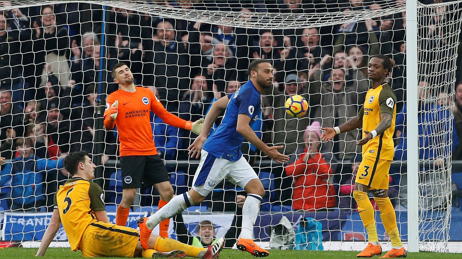 Cenk Tosun'un harika golü Everton taraftarını coşturdu