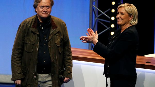Trump'ın eski danışmanı Steve Bannon Front National'in kongresine katıldı Trump'ın eski danışmanı Steve Bannon Front National'in kongresine katıldı