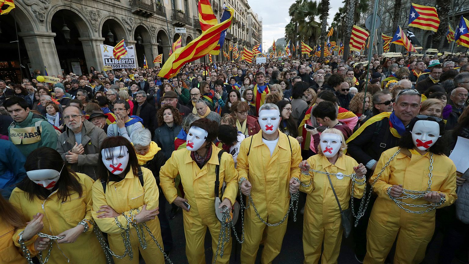 Les indépendantistes catalans pour "La République maintenant"